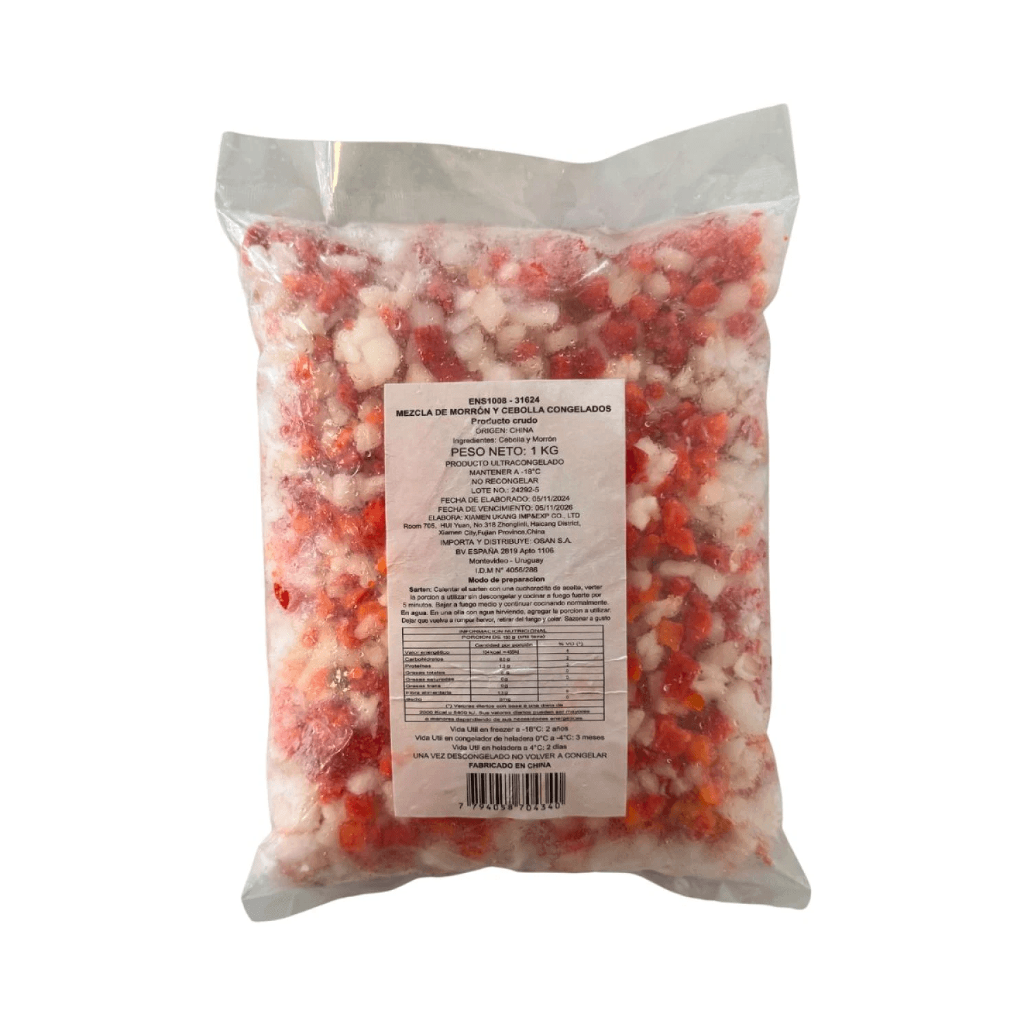 MIX DE MORRON Y CEBOLLA 1 KG