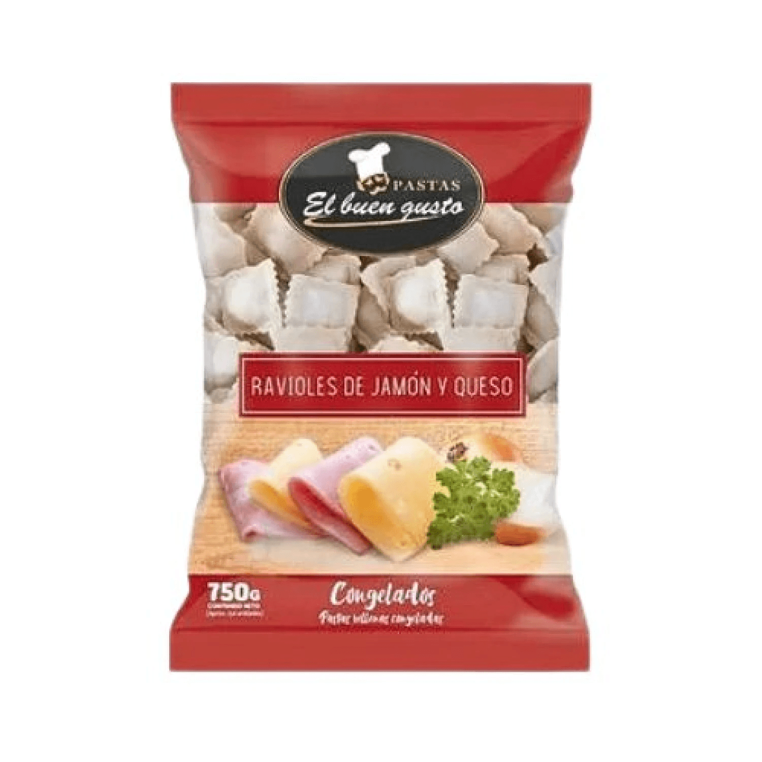 RAVIOLES JAMON Y QUESO 750 GRS.