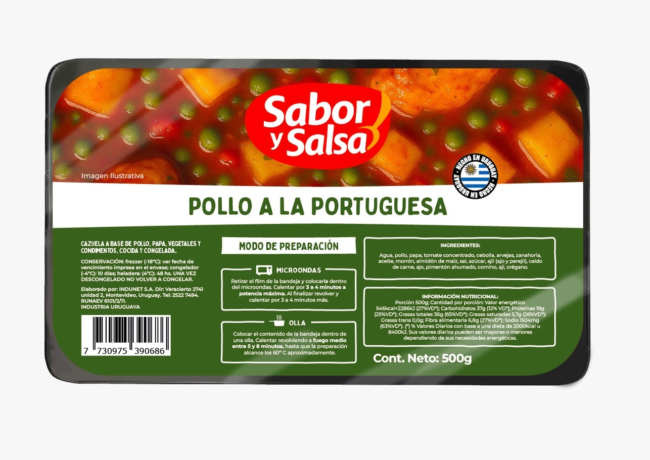POLLO A LA PORTUGUESA 500GR SABOR Y SALSA