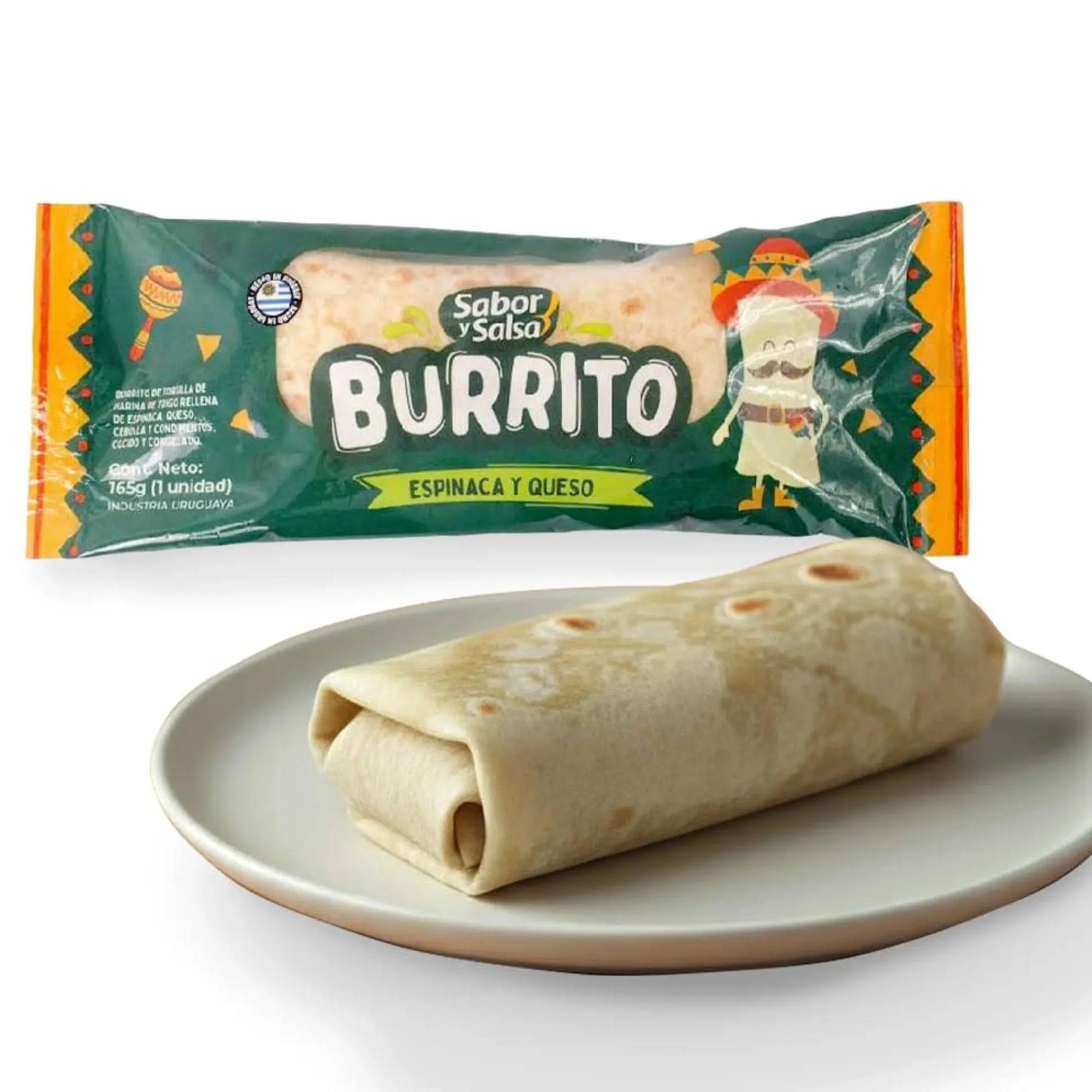 BURRITO SABOR Y SALSA DE ESPINACA Y QUESO 160GR