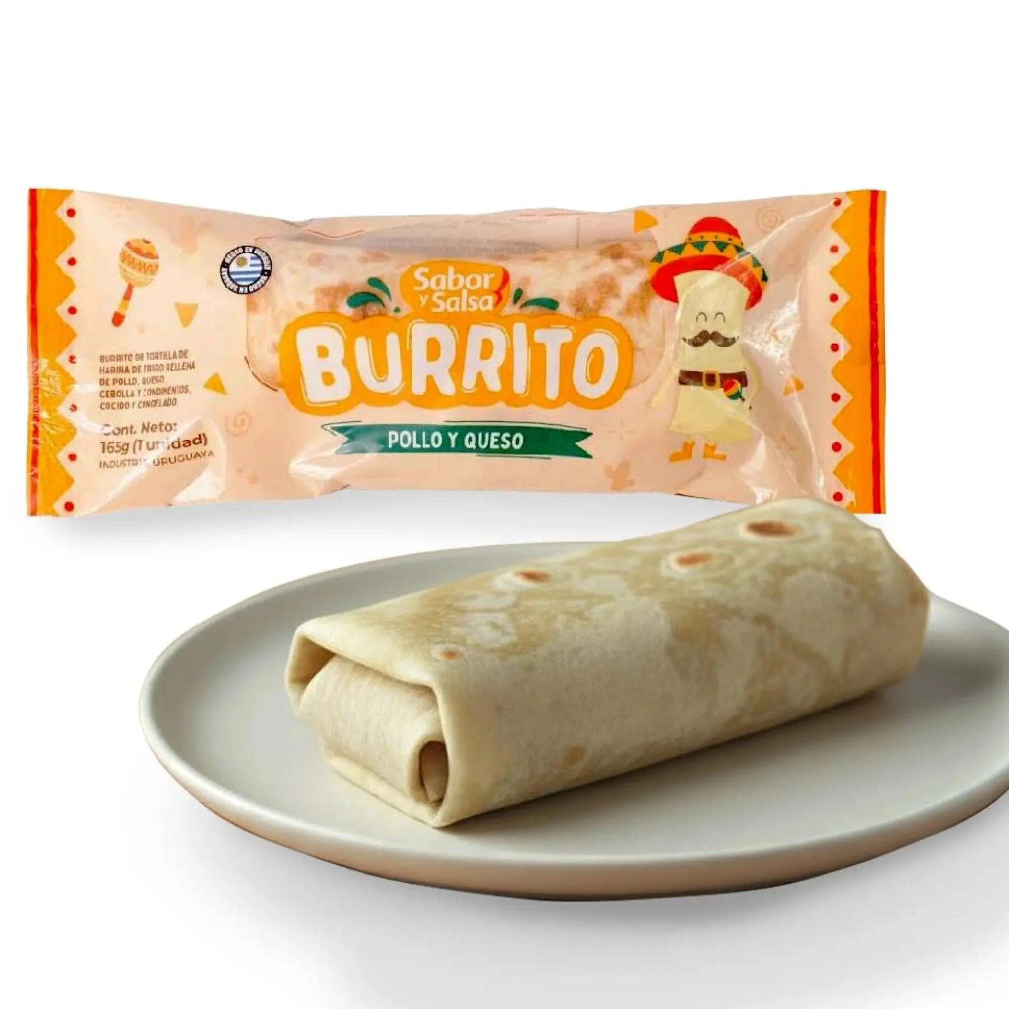 BURRITO SABOR Y SALSA DE POLLO Y QUESO