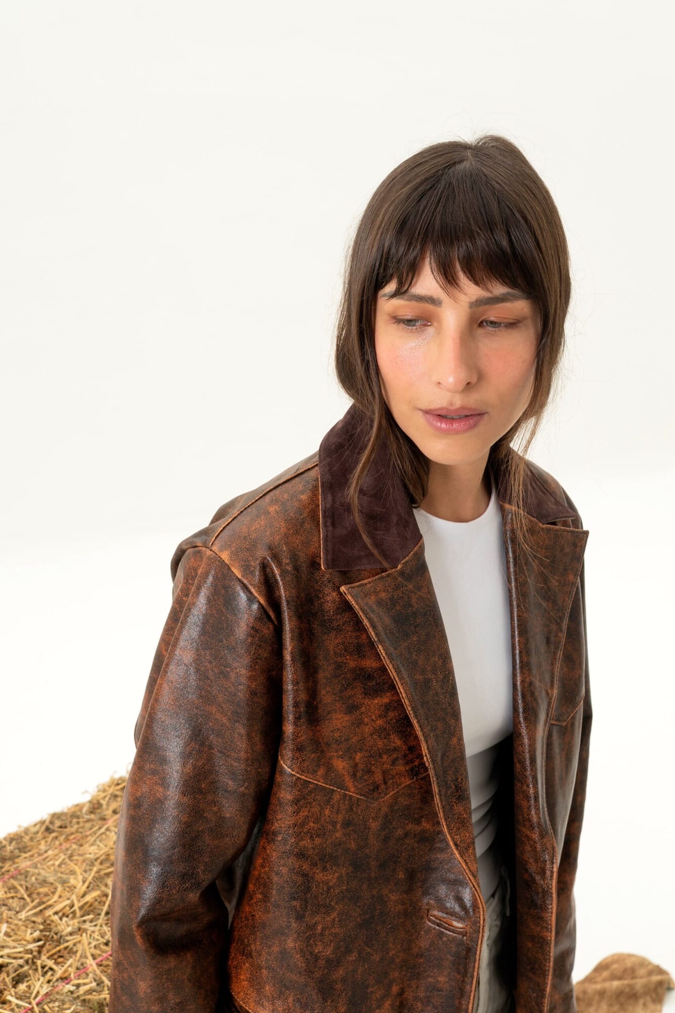 BLAZER BELEN cuero vacuno envejecido 