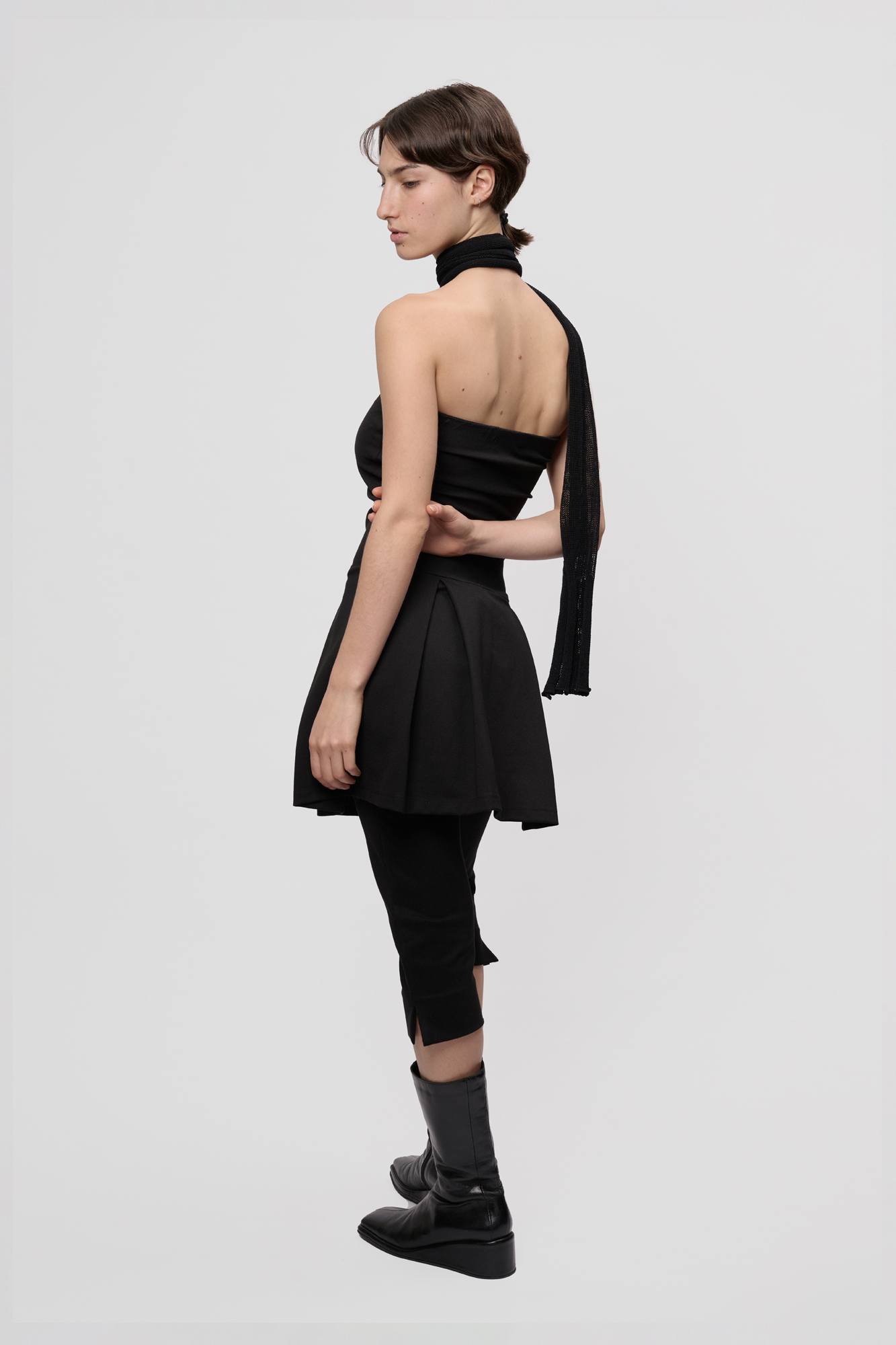 Vestido tank con pinzas
