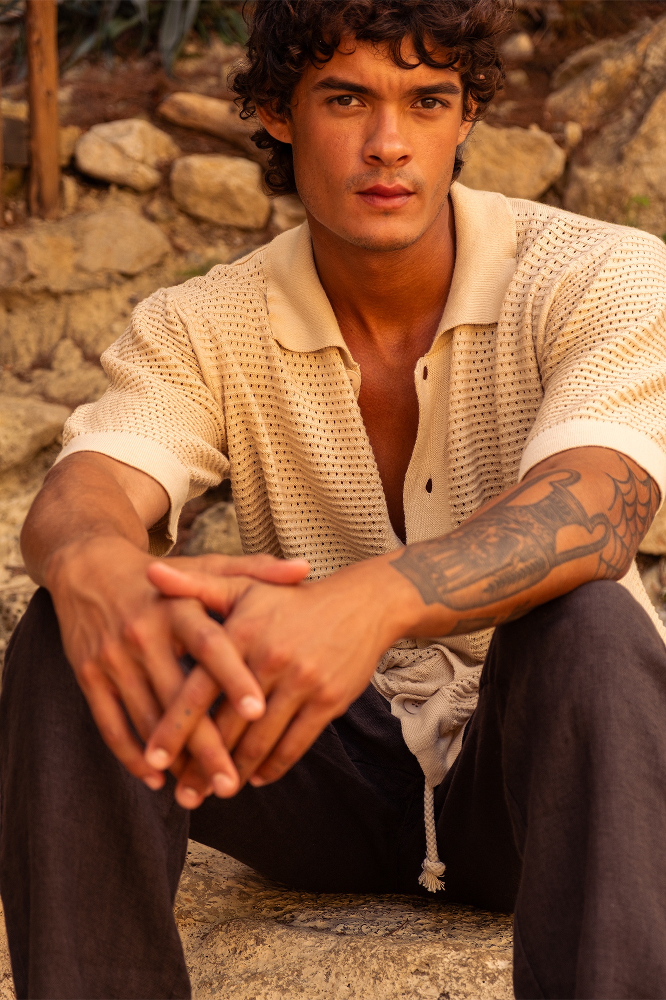 Button Down Knitted Shirt