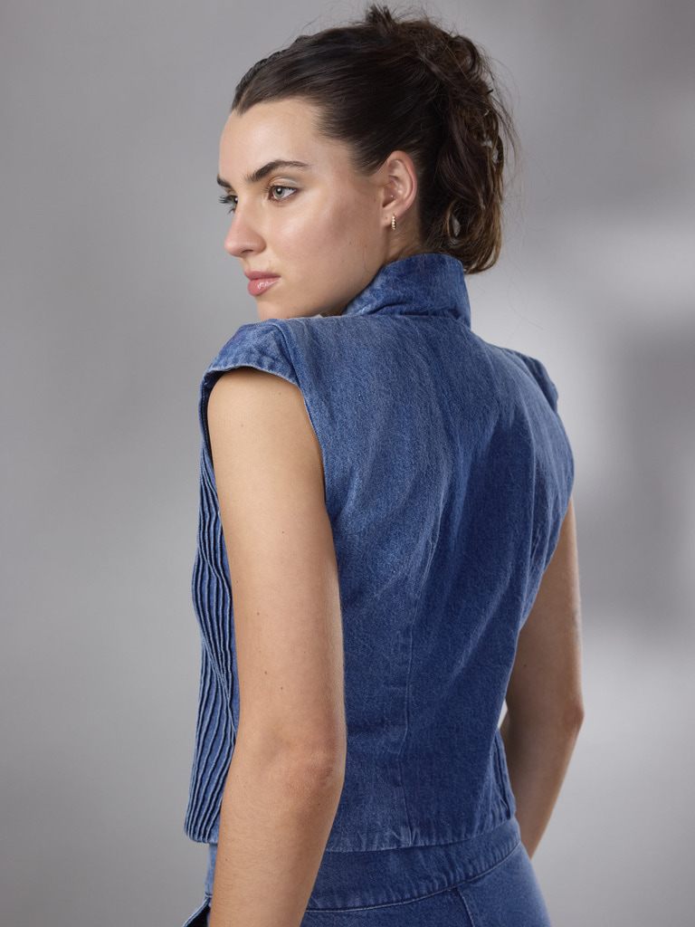 CHALECO ARAZA DENIM  by ANA LIVNI