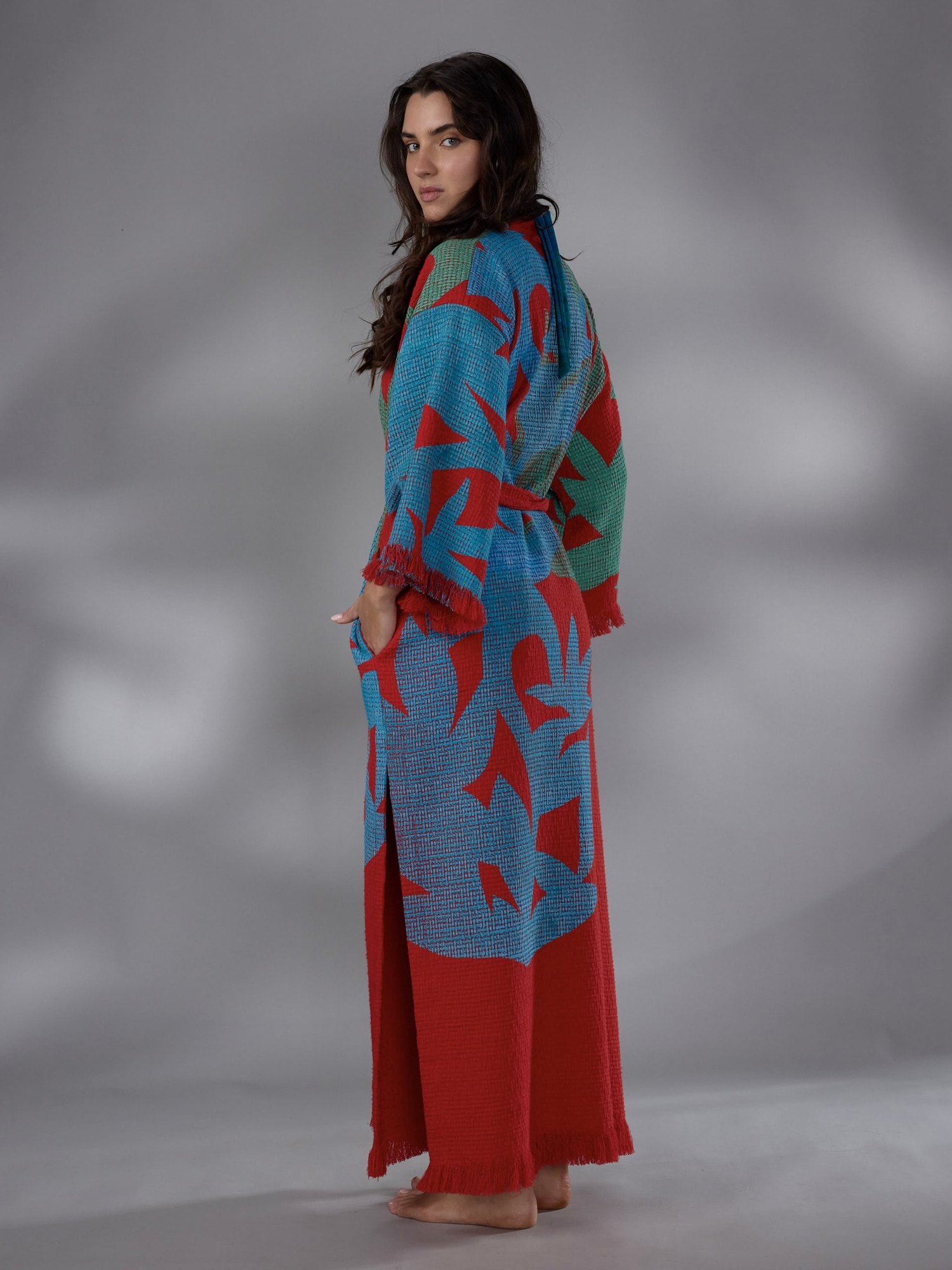 KIMONO FLORA ALGODON ESTAMPADO by ANA LIVNI