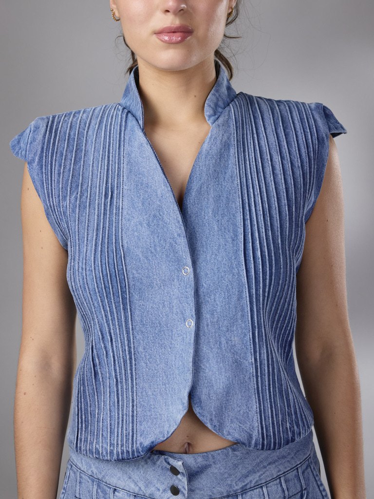 CHALECO ARAZA DENIM  by ANA LIVNI