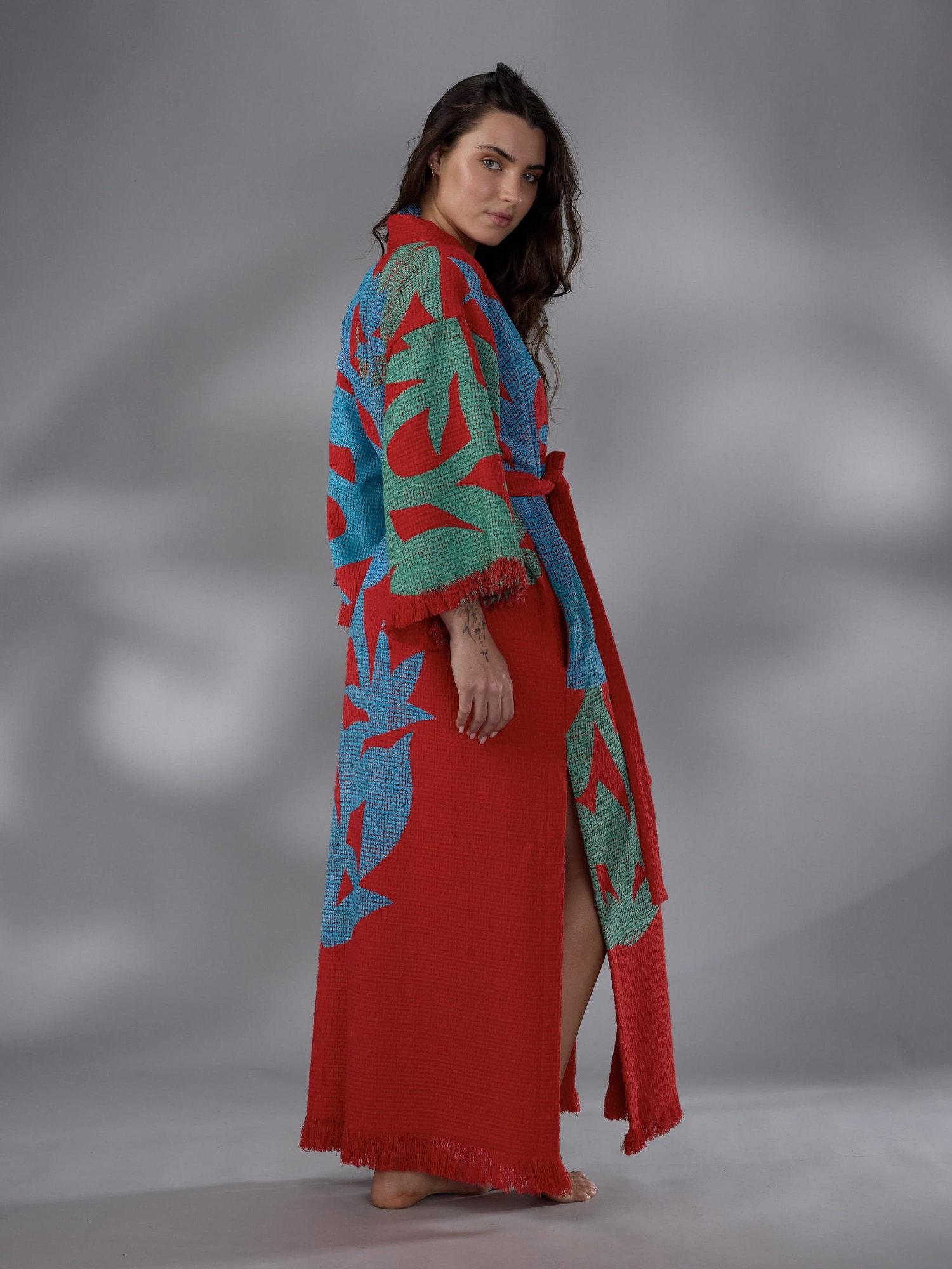 KIMONO FLORA ALGODON ESTAMPADO by ANA LIVNI