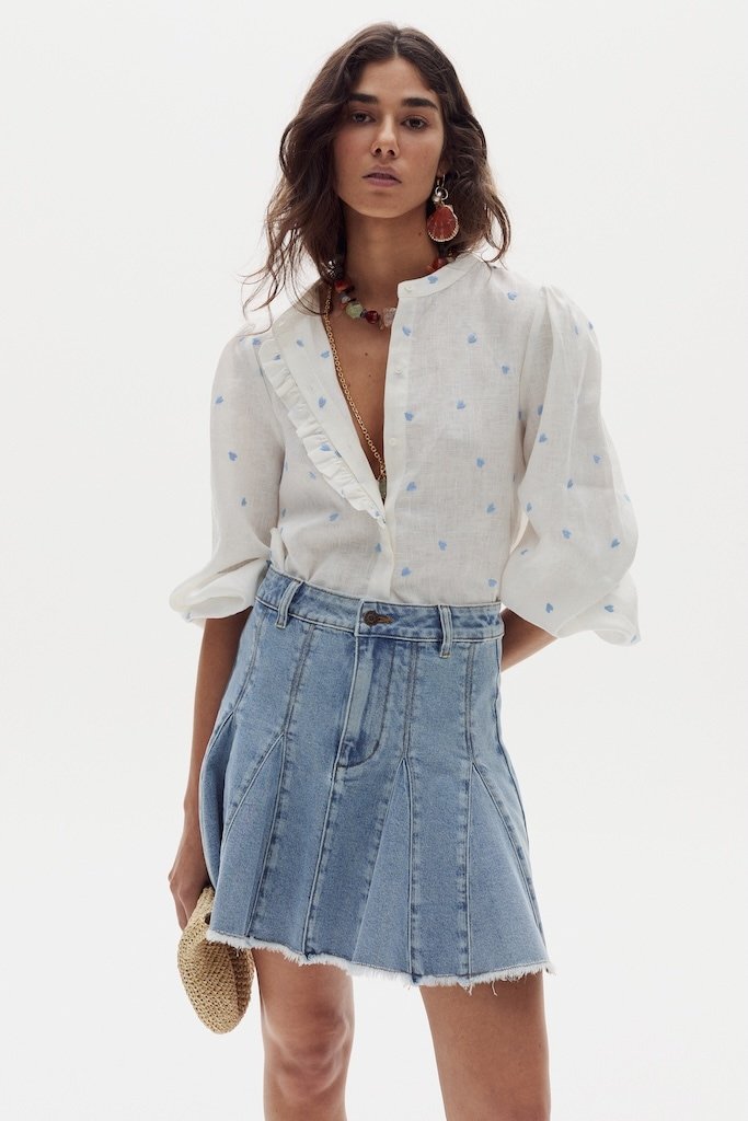 Falda Azalea Denim - Sky Blue