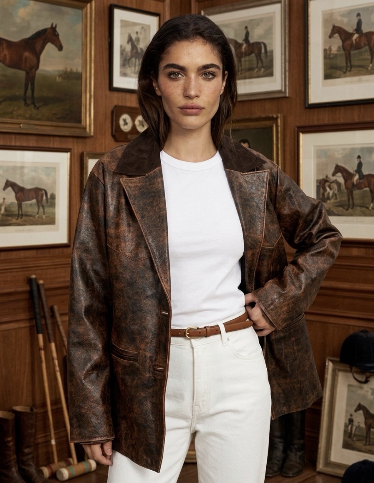 BLAZER BELEN cuero vacuno envejecido 