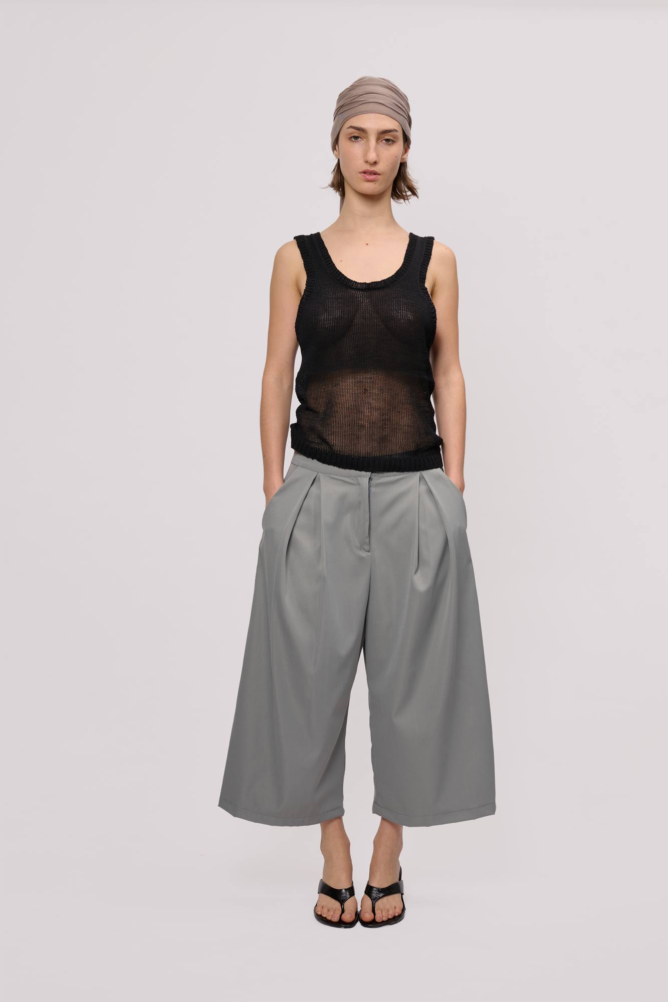 Wide leg cropped unisex
