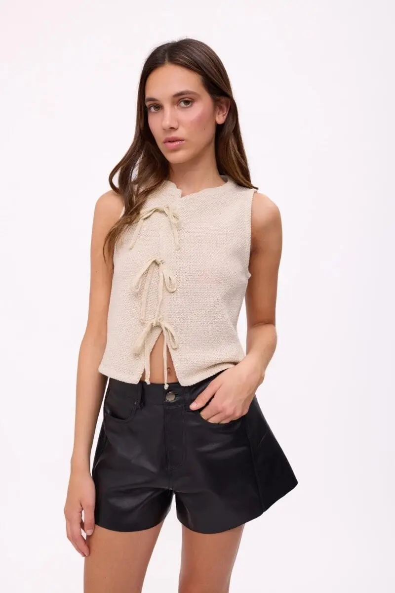 Short Wide XL Couro