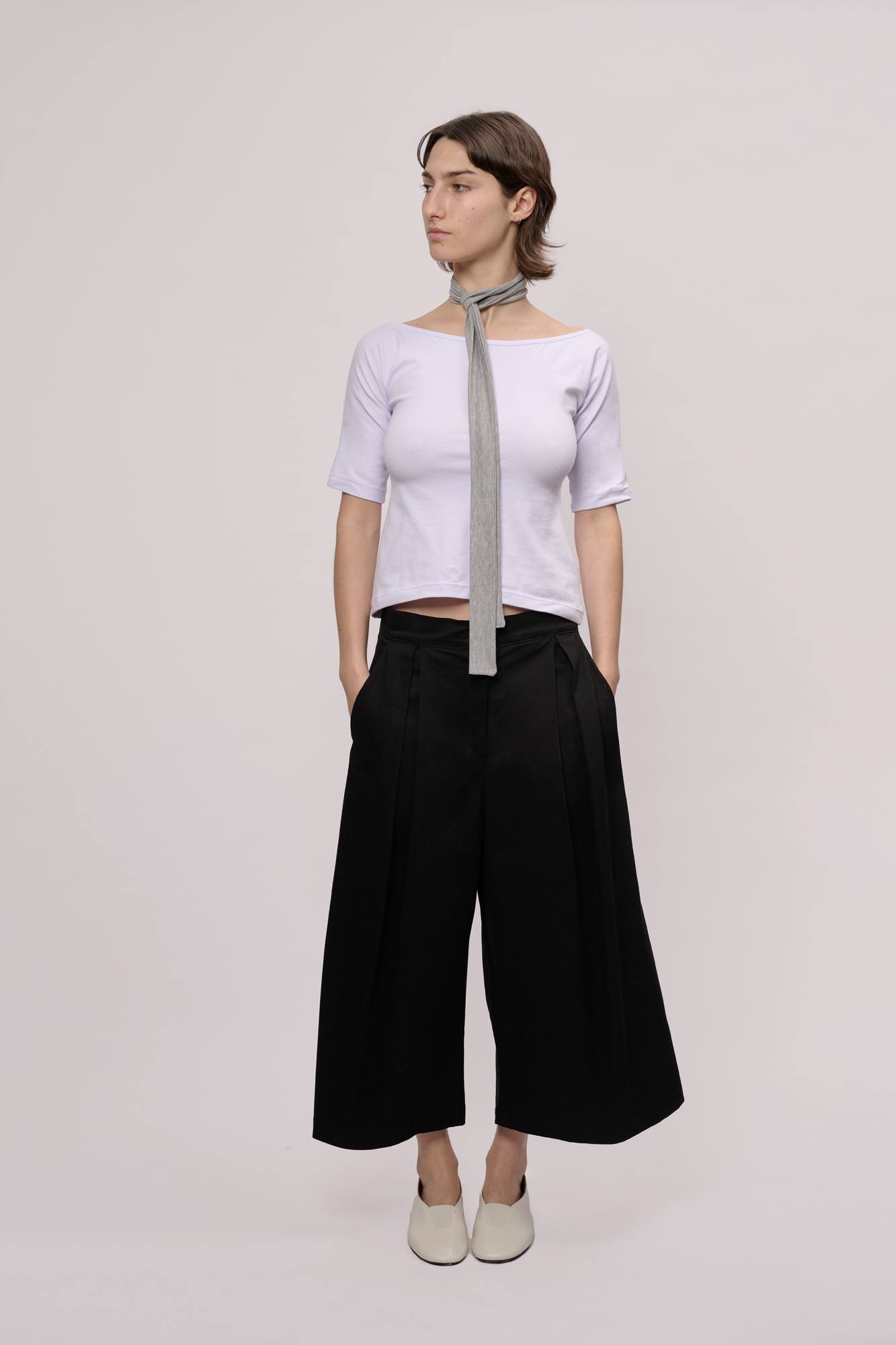 Wide leg cropped unisex