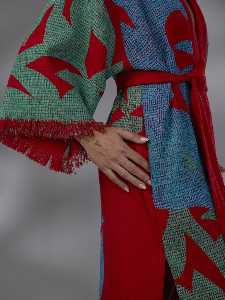 KIMONO FLORA ALGODON ESTAMPADO by ANA LIVNI
