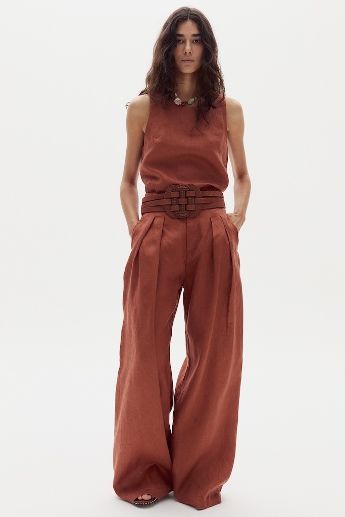 Pantalón Lara en Lino - Hazelnut
