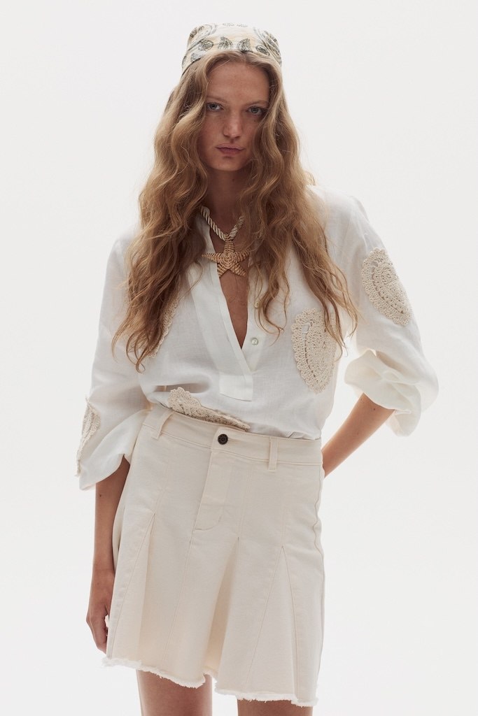 Falda Azalea Denim - Bone