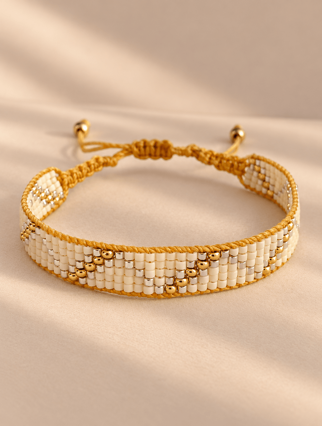 Pulsera LUCIA tejida - beige
