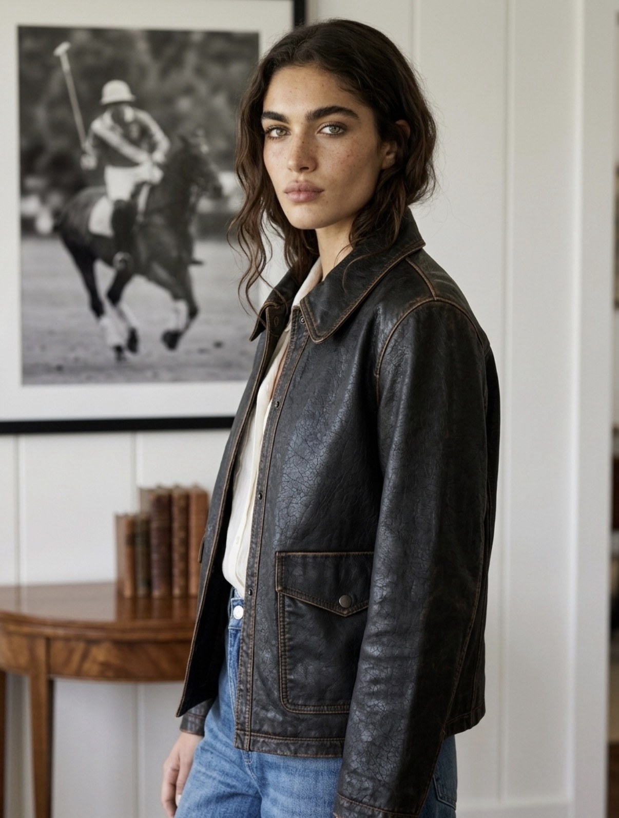 Jacket NOIRE vacuno envejecido