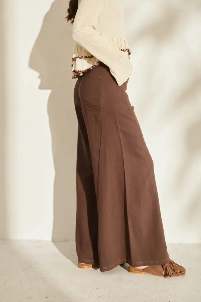 Pantalon Wide XL Cotton Linen