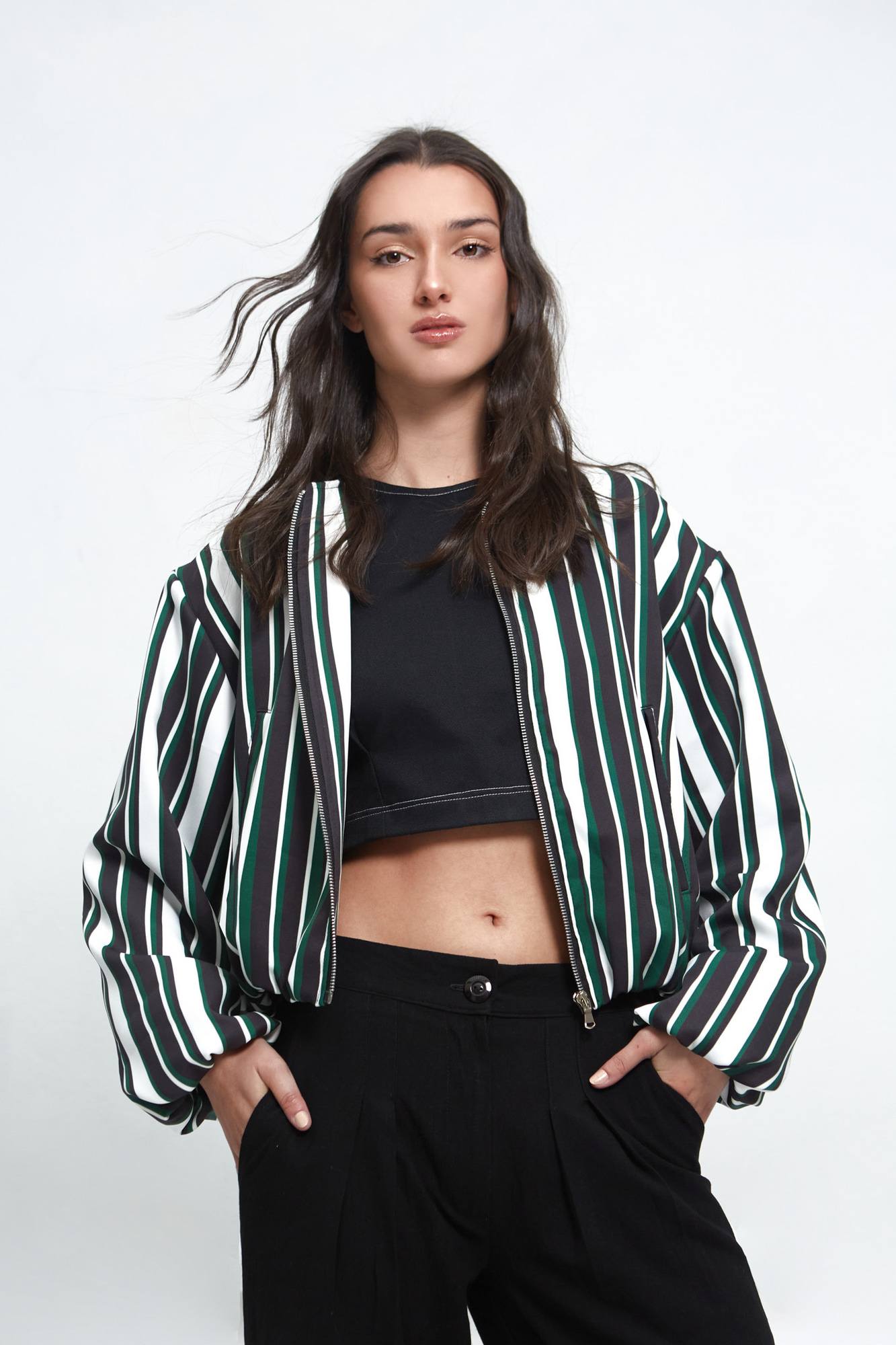 Bomber Halo Print Verde