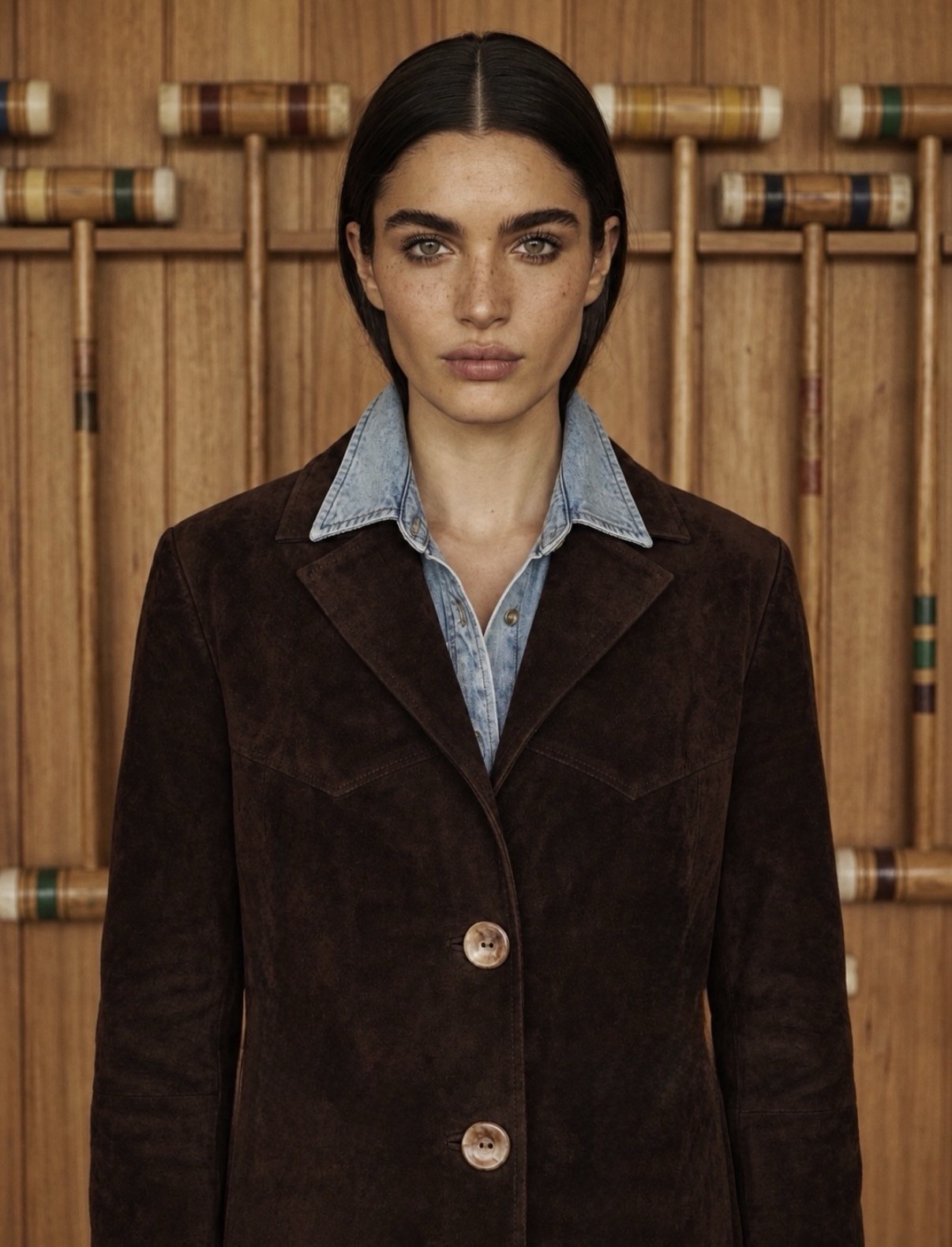 BLAZER BELEN cuero gamuza