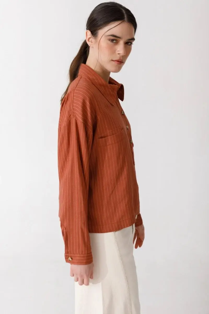 Blusa Polo Linen