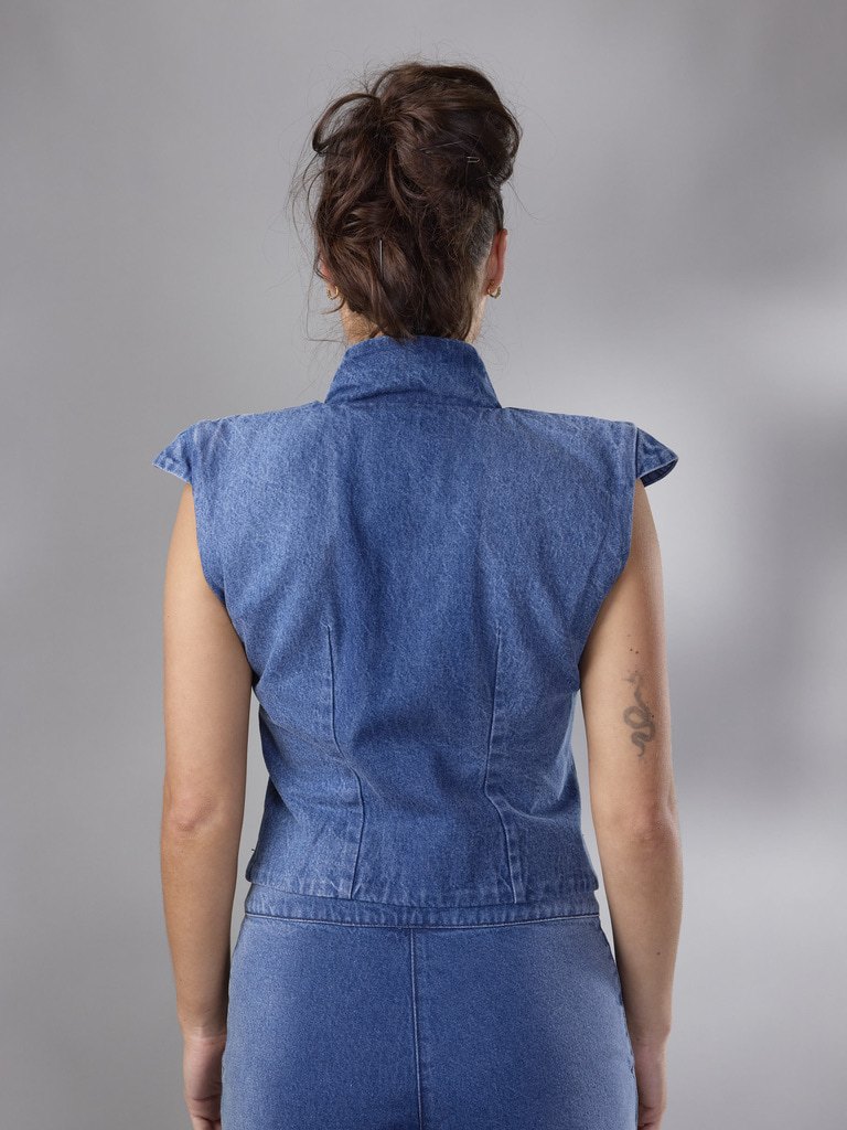 CHALECO ARAZA DENIM  by ANA LIVNI