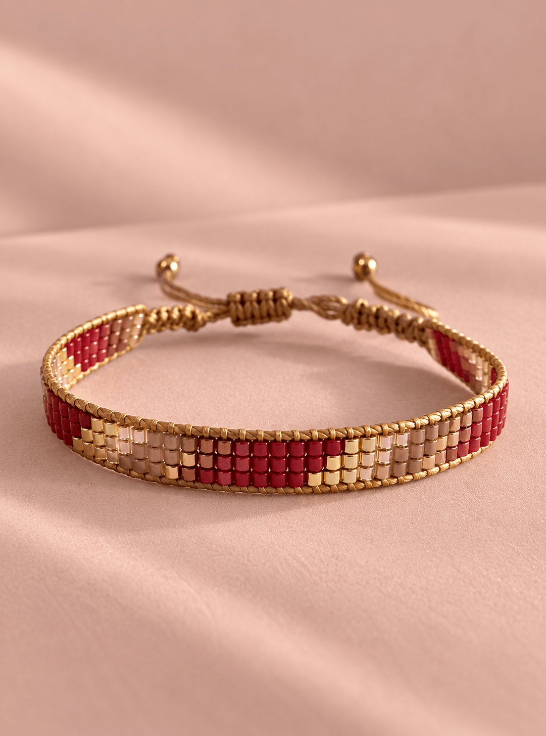 Pulsera GUINDA tejida