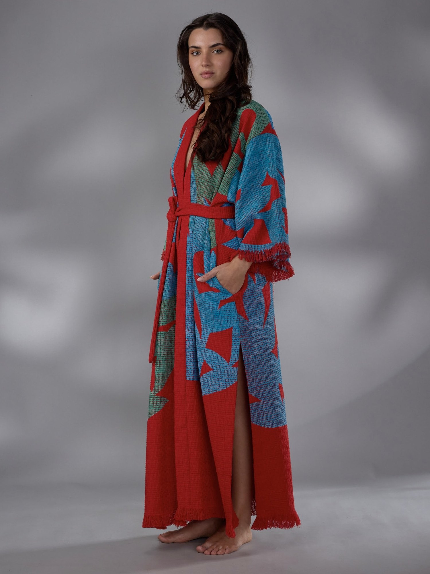 KIMONO FLORA ALGODON ESTAMPADO by ANA LIVNI