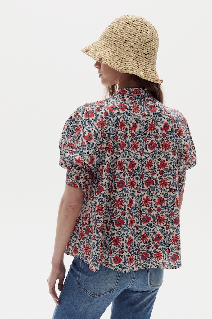 Camisa Cambria en Algodón - Red Dahlia