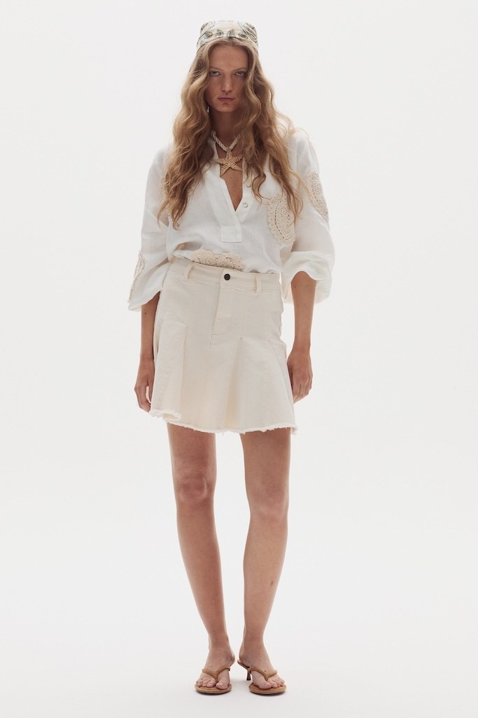 Falda Azalea Denim - Bone