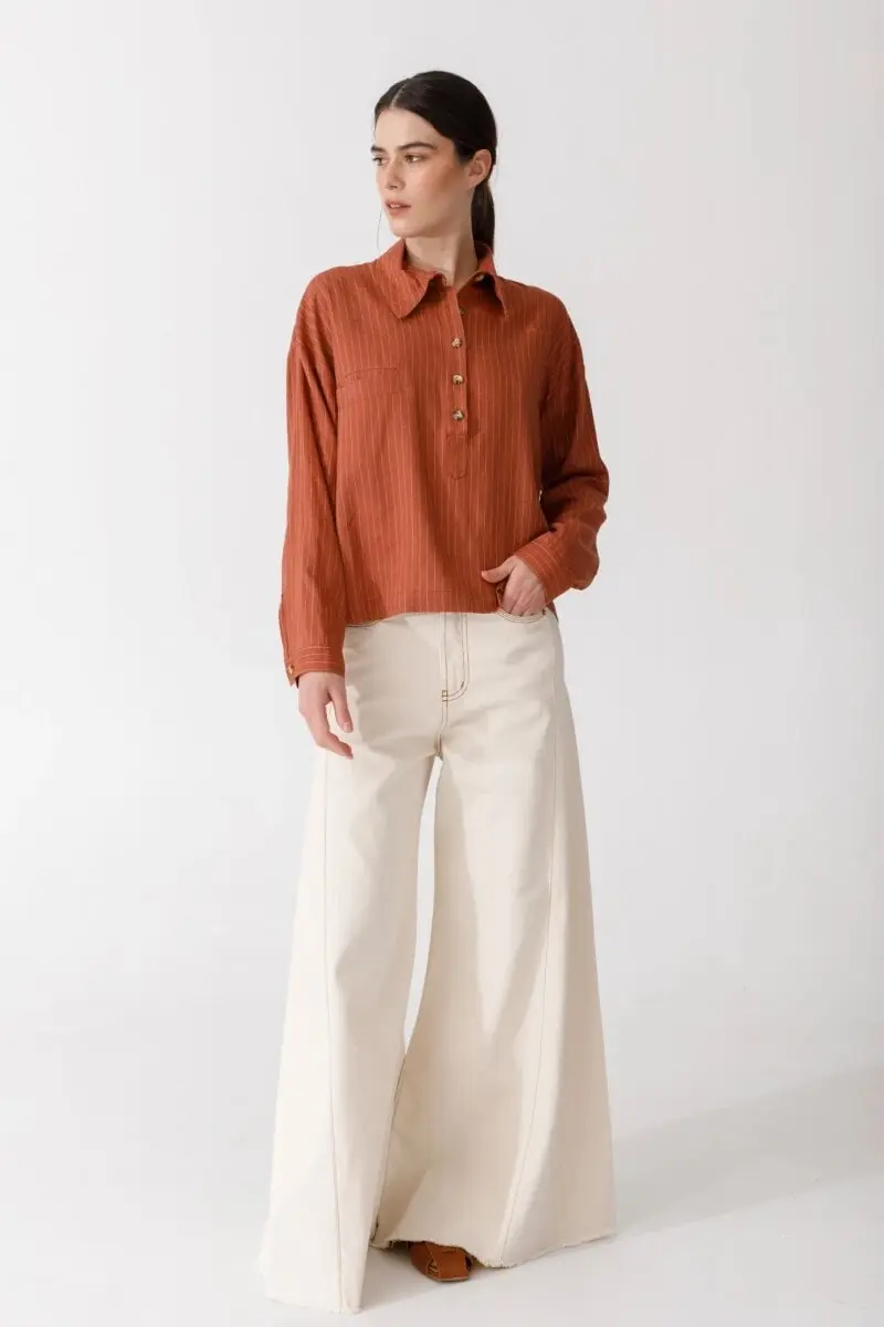Blusa Polo Linen