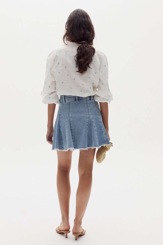 Falda Azalea Denim - Sky Blue