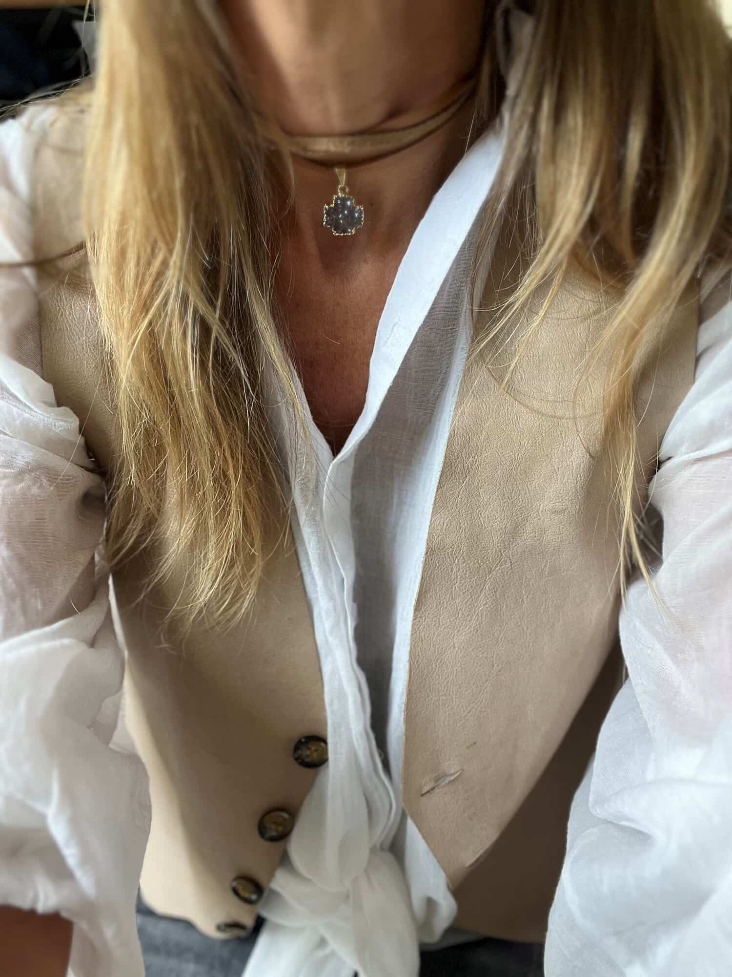 COLLAR CUARZO CRUZ M