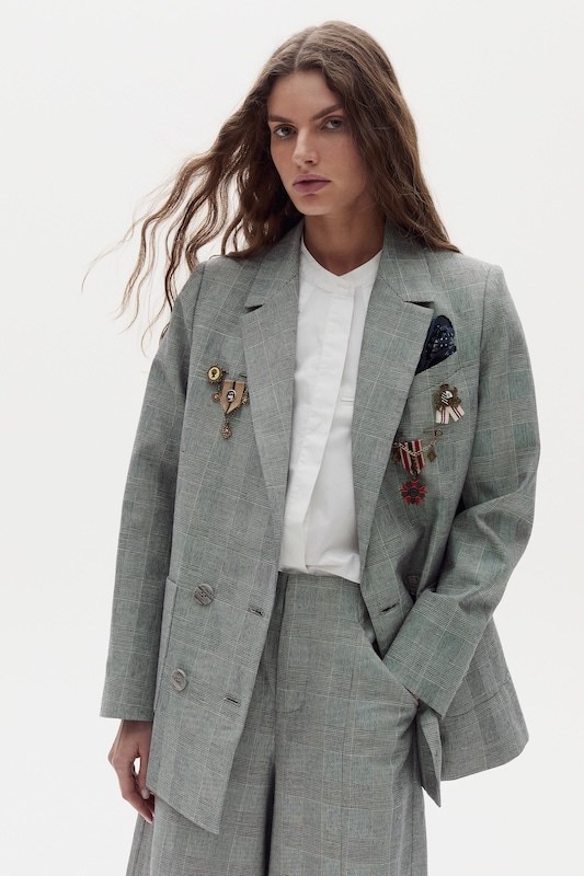 Blazer Joseph en Lino y Algodón - Wilfred Checks