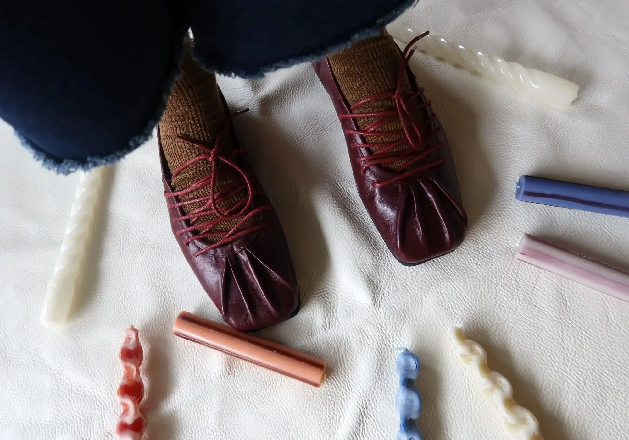 Manoletina burgundy