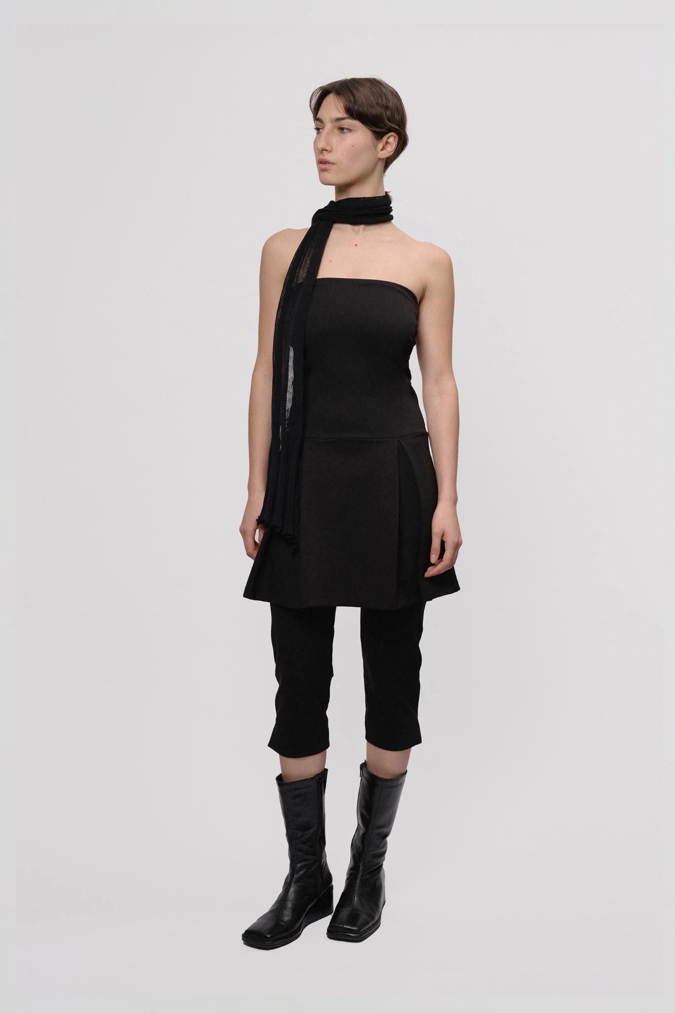 Vestido tank con pinzas