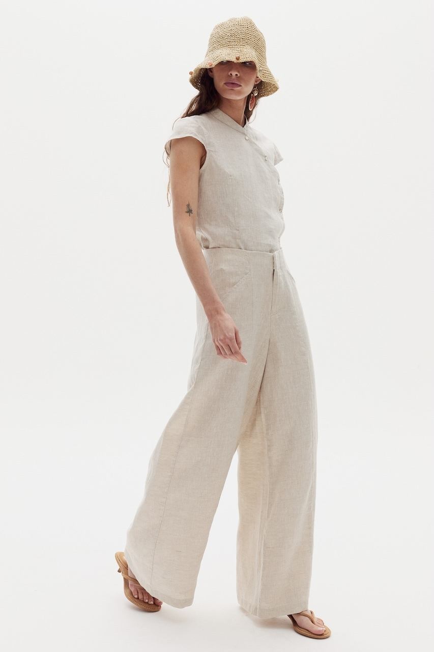 Camisa Zoe en Lino - Natural