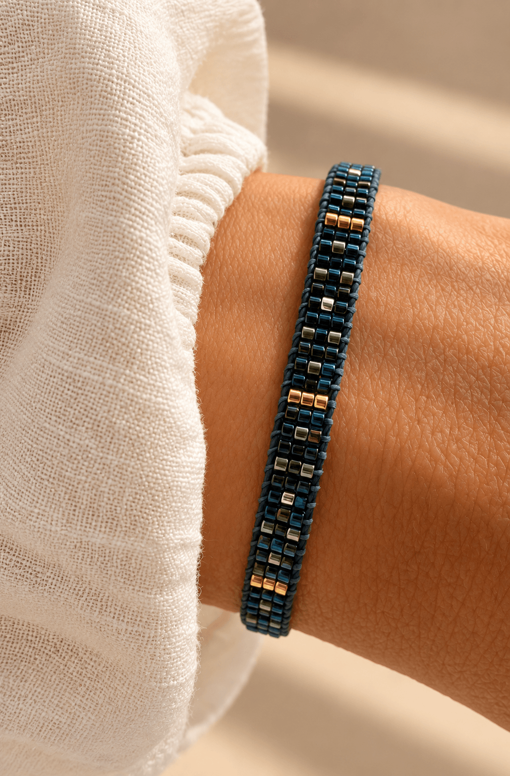 Pulsera COSTA AZUL tejida