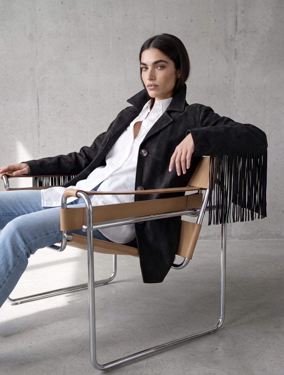 BLAZER BELEN FLECOS cuero vacuno