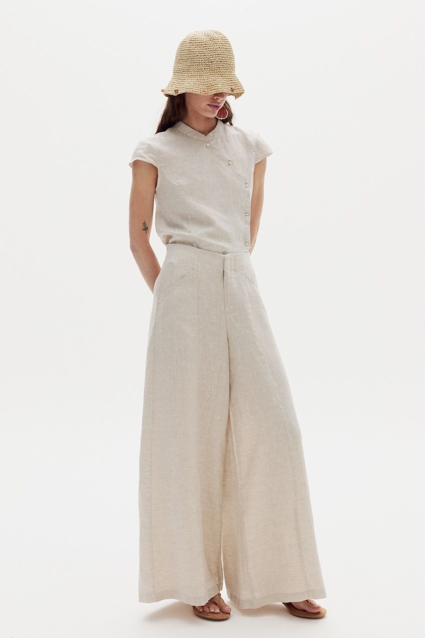 Camisa Zoe en Lino - Natural