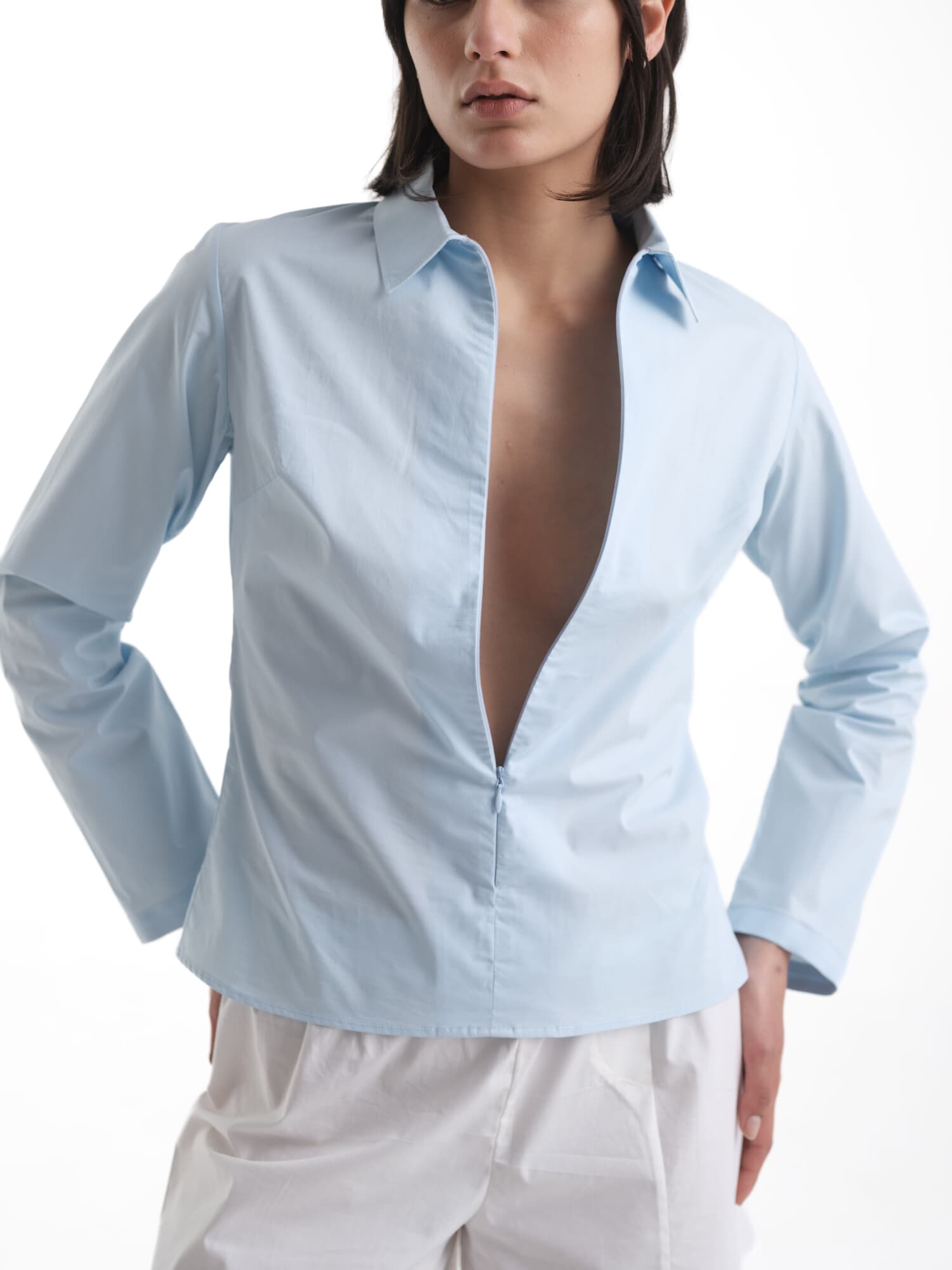 Camisa Zipper Entallada