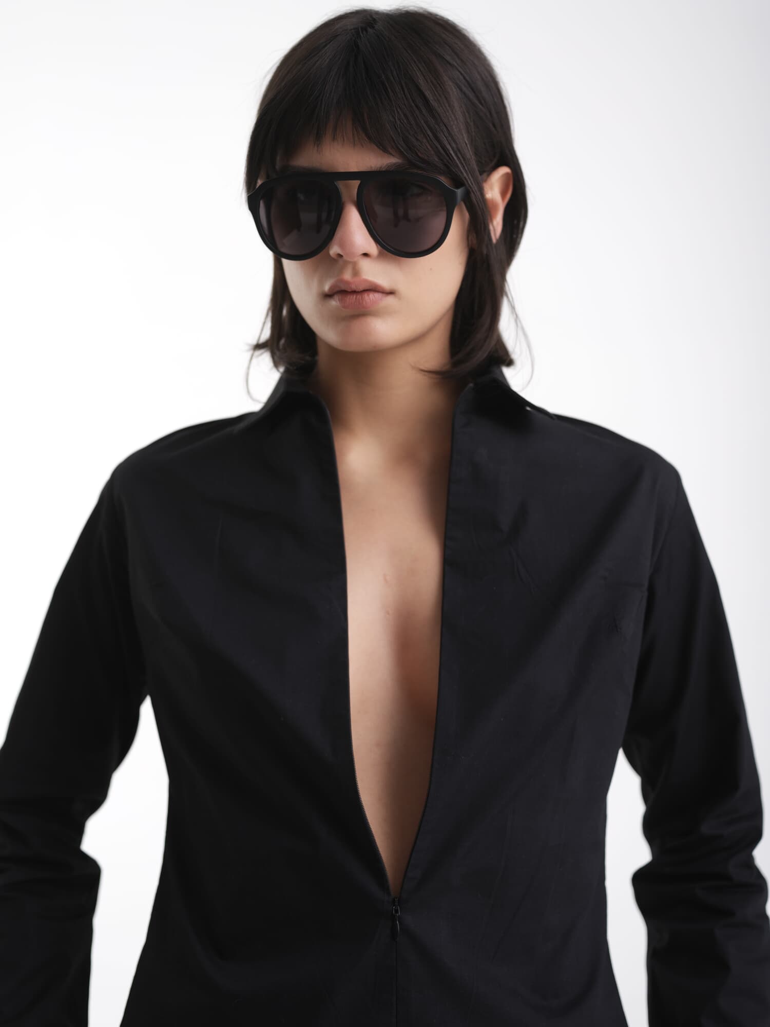 Camisa Zipper Entallada