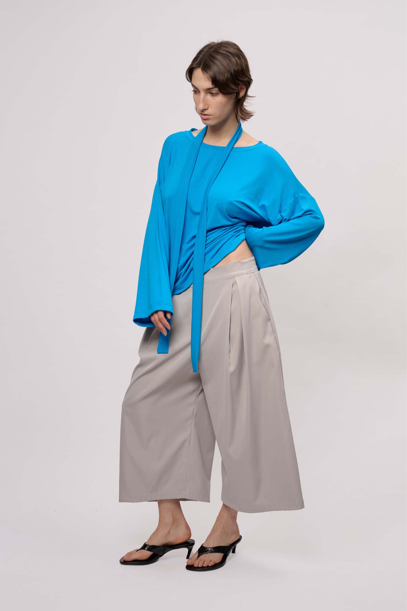 Wide leg cropped unisex