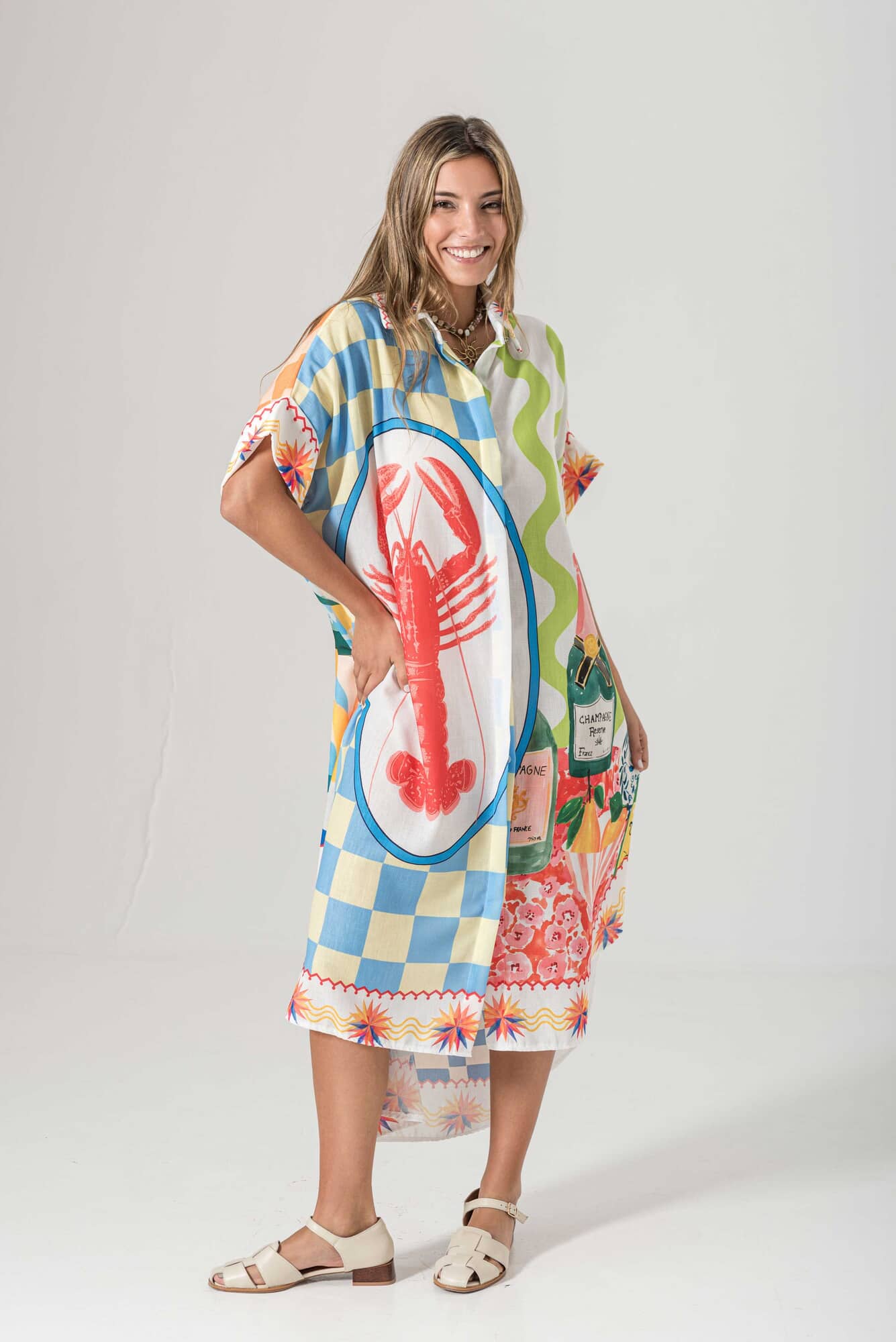 Vestido Camisero Langosta