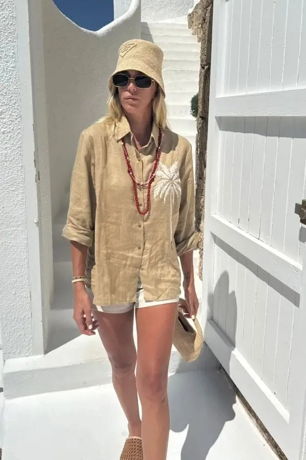 Camisa Bordada Palm