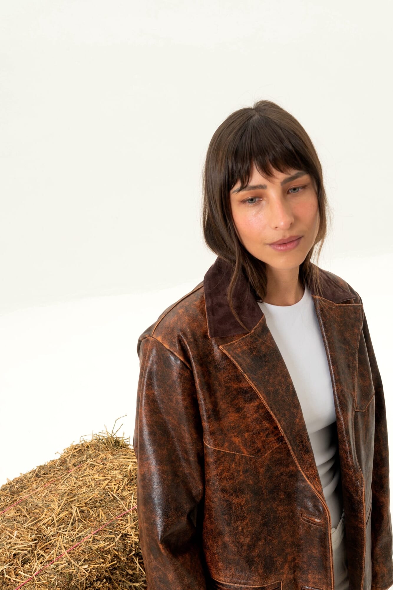 BLAZER BELEN cuero vacuno envejecido 