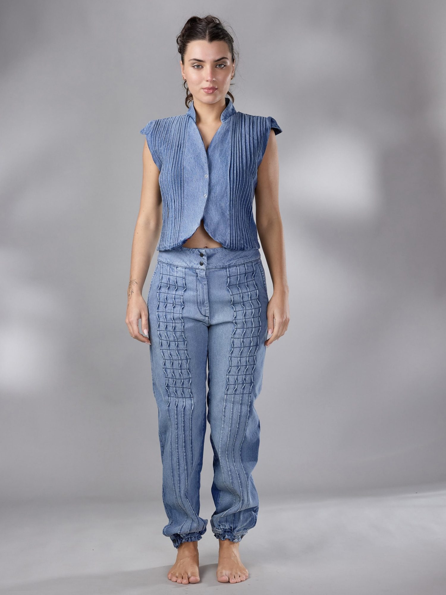 CHALECO ARAZA DENIM  by ANA LIVNI