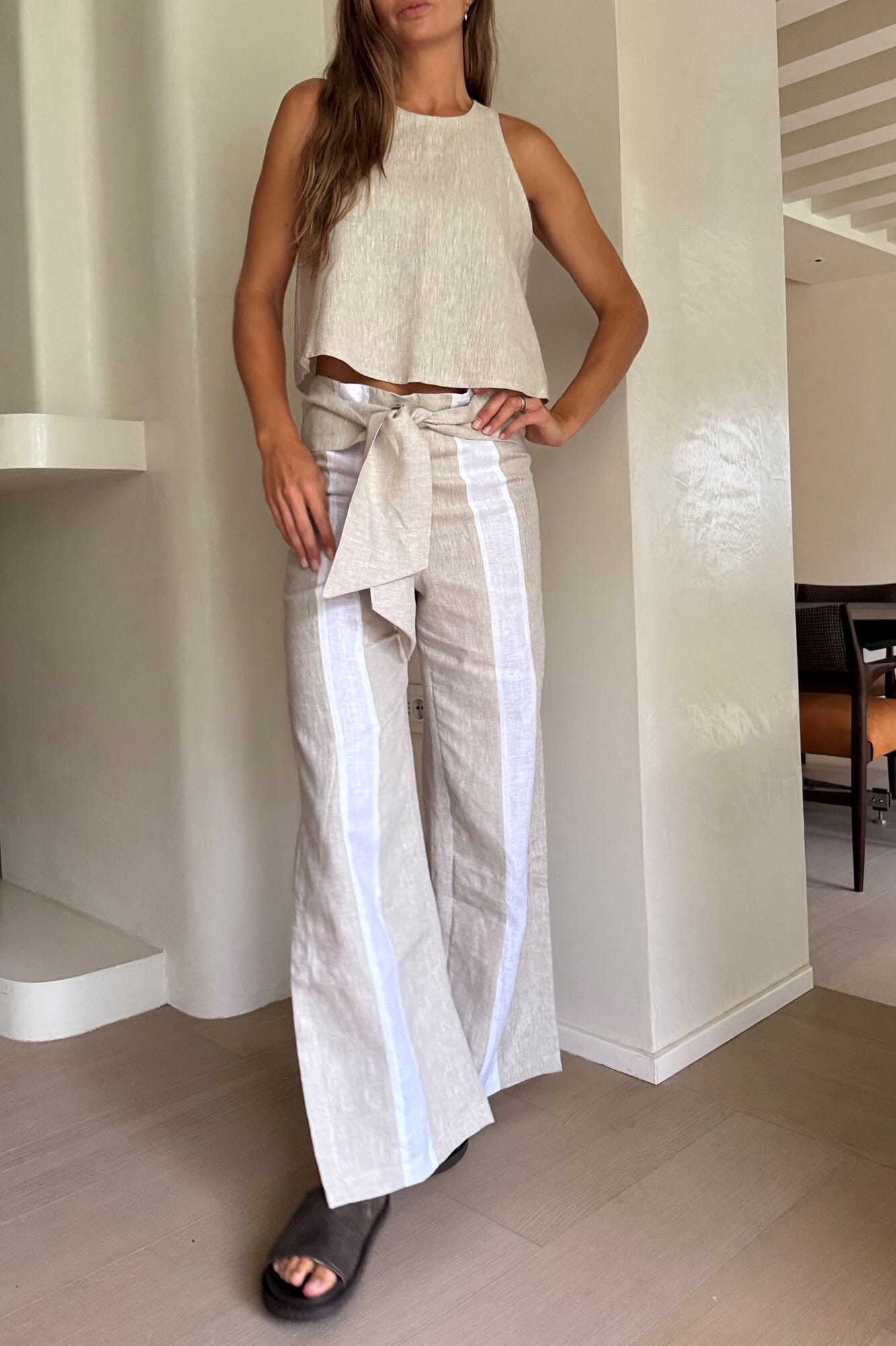 Pantalón Lino Franjas