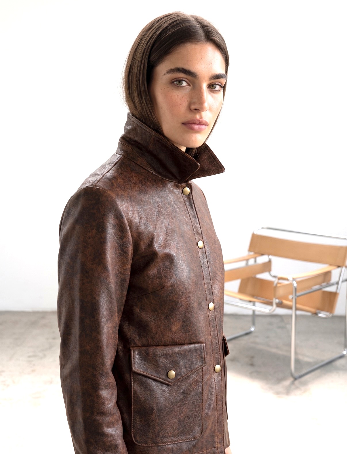 Jacket NOIRE vacuno gastado